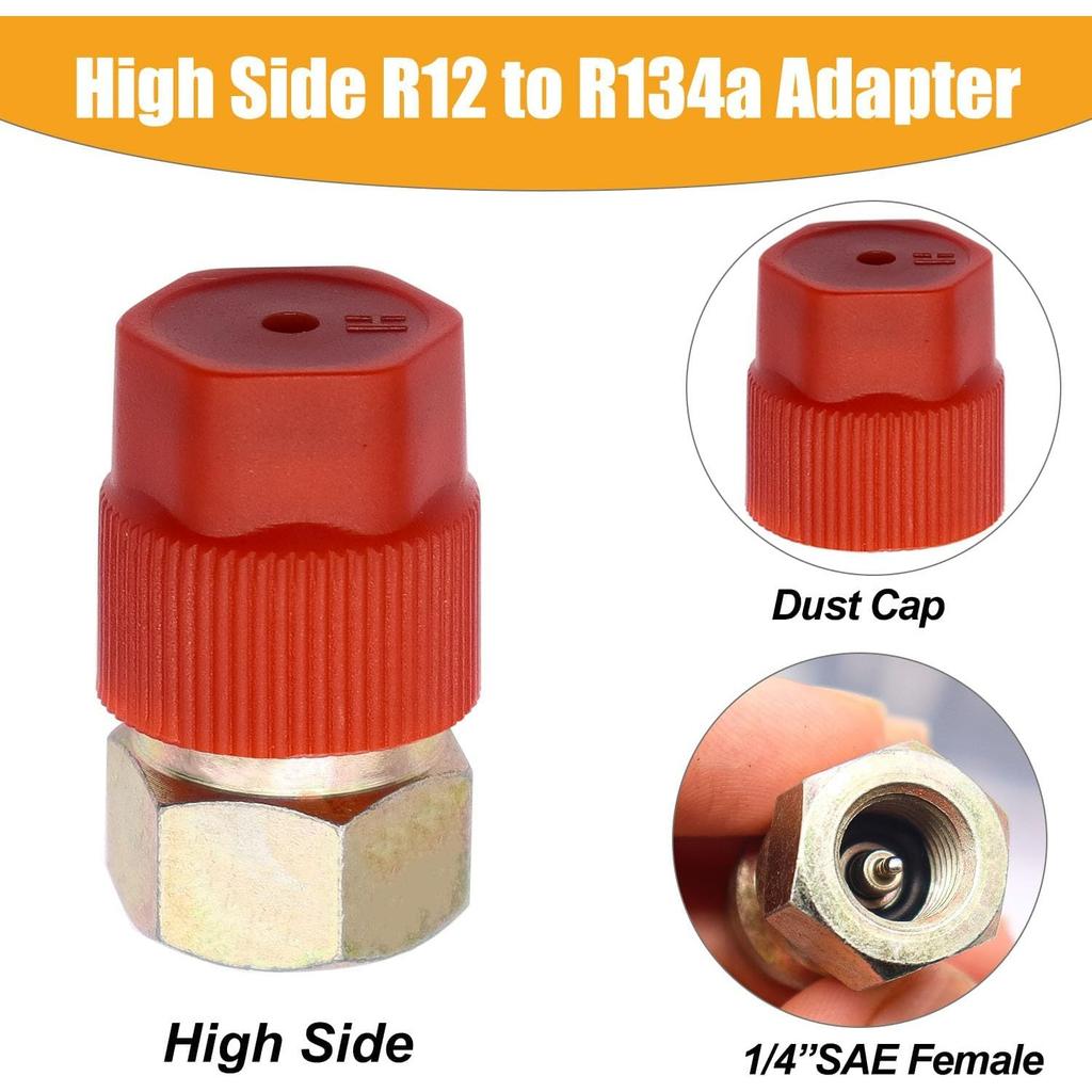 11 Adet R12'den R134A'ya Dönüşüm Kiti, R12 R22'den R134A'ya Yüksek/Düşük Bağlantı Noktaları, 1/4’’'ten 7/16"-20 UNF Bağlantılı, Klima Retrofit Bağlantı Adaptör Kiti