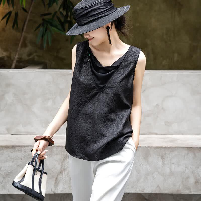 Lanseer 2026 Summer Silk Vest Top