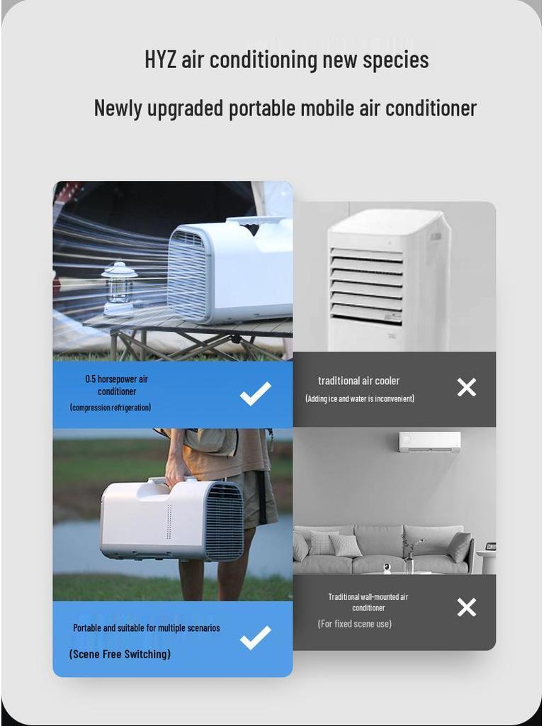 Portable Outdoor Camping Tent Air Conditioner - Mobile, Freestanding, Compact Unit