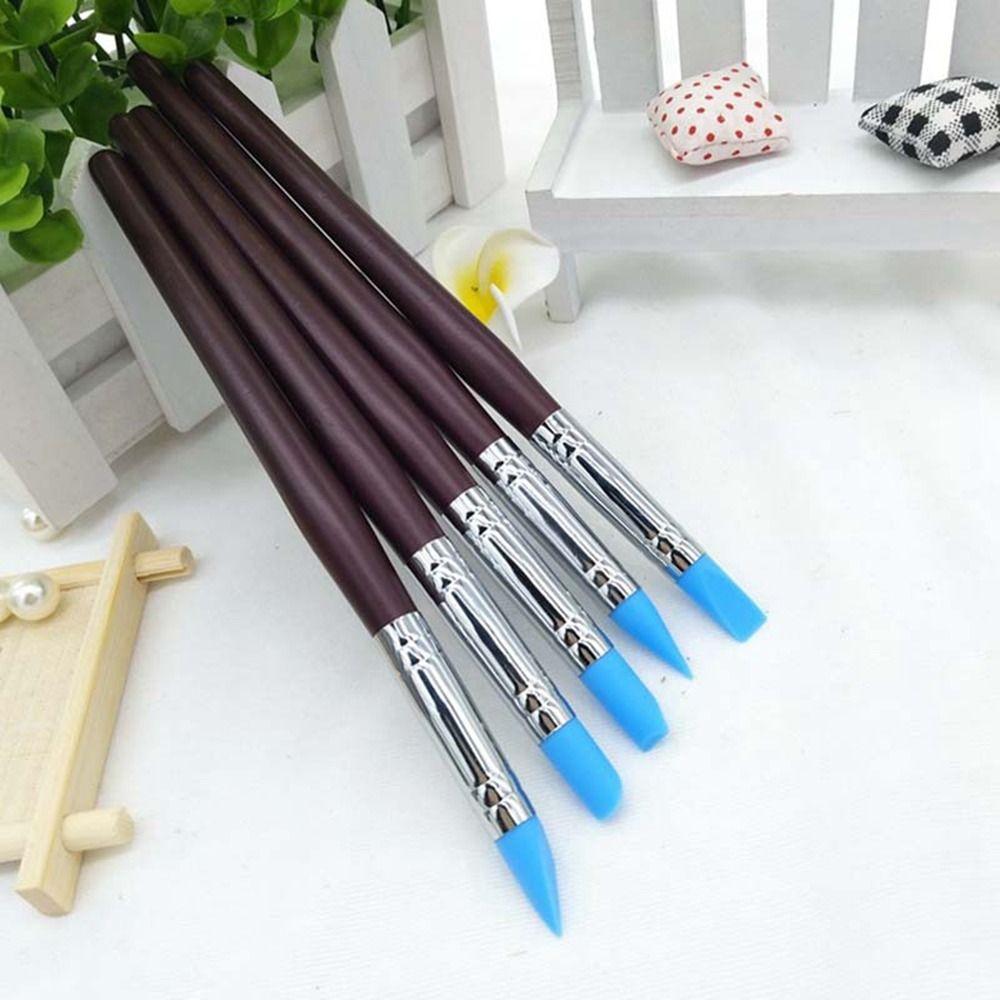 Handle for Pottery Art Engraving Art Supplies Clay Sculpting Tool Silicone Brush Painting Brush