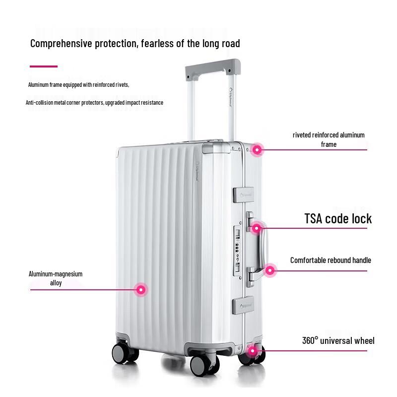 Diplomat Magnesium Aluminum Alloy Travel Suitcase