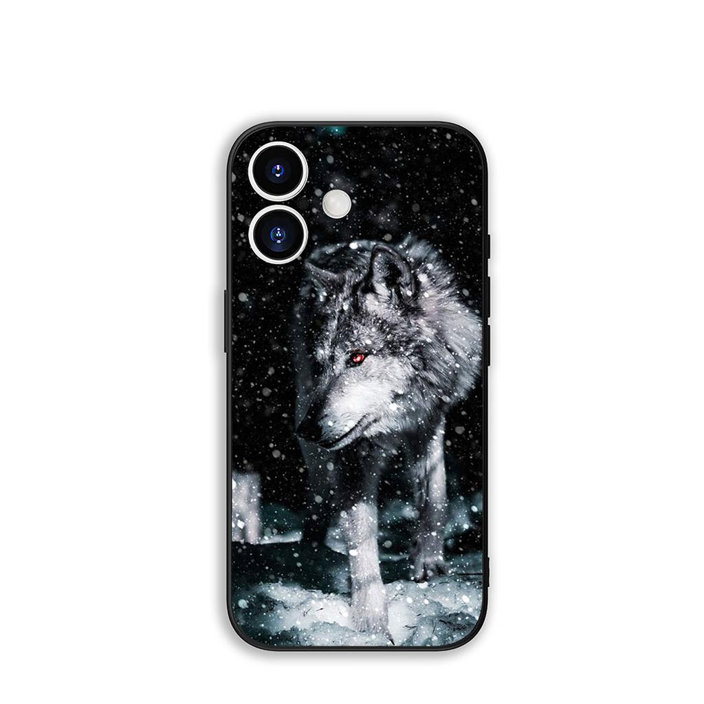 For Apple iPhone 17 16 15 11 Pro XS Max XR 6 7 8 Plus + SE 2020 5 16E Phone Cover Case Stalking Wolf Art