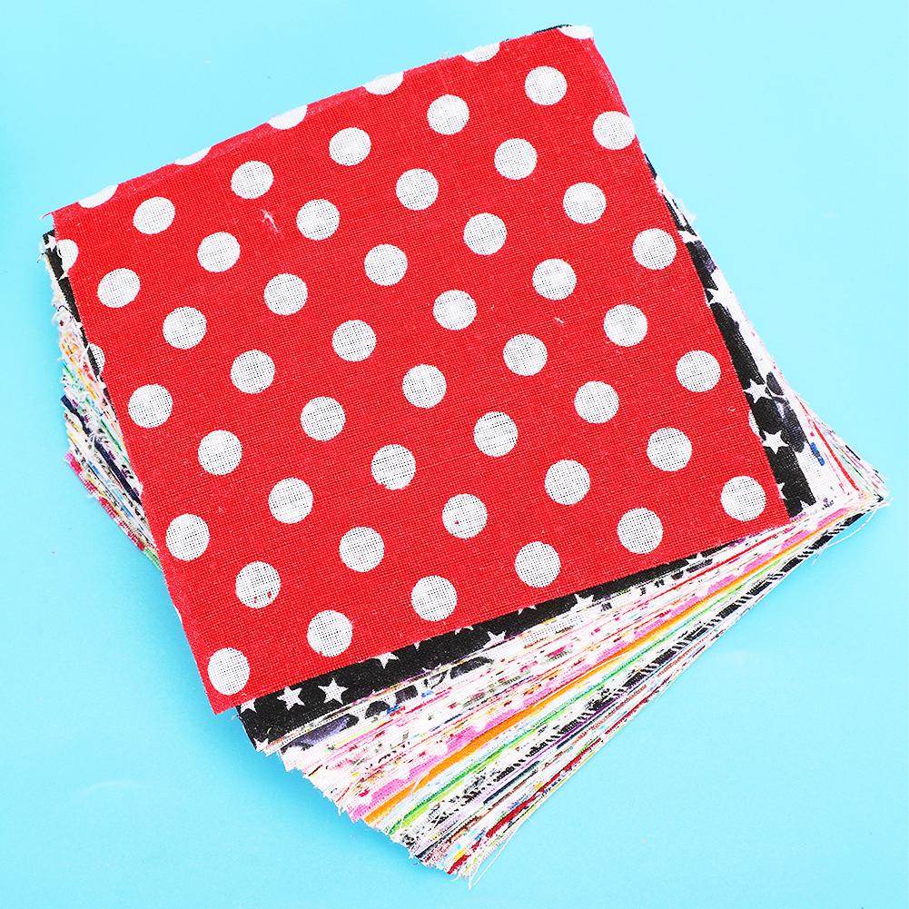 100PCs Square Patch Work Baumwolle gedruckt verschiedene Muster Kleidung Zubehör für DIY Nähen