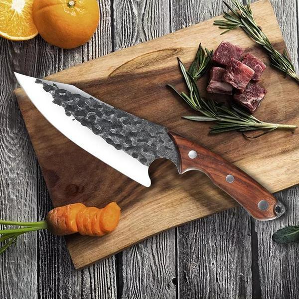 7 Inch Stainless Steel Hand-forged Boning Knife Skinning Knife Butcher Knife Kitchen Knife