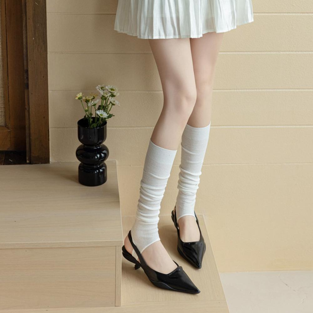 New Over Knee-High Women Stockings Thin Breathable Long Knee Sock Solid Color Cotton Long Knee High Socks Women