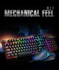 T-WOLF TF200 Gaming Keyboard & Mouse Set - Spanish/Russian Layout, USB Wired, Floating Design.
