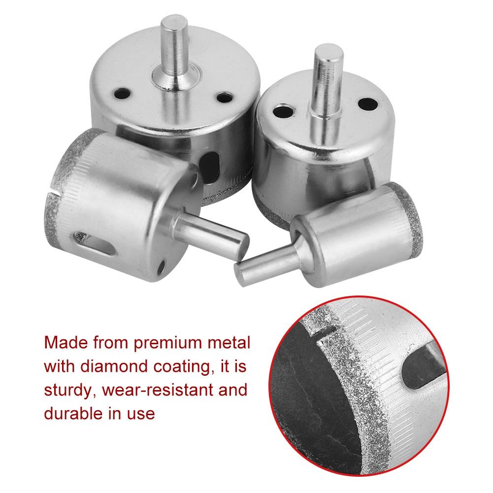 10 ks/sada Diamantem potažený jádrový vrták 6~50mm Děrovka pro dlaždice keramiku sklo porcelán mramor