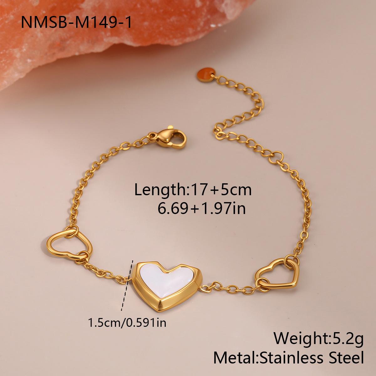 GEMCHIC Women s Elegant Heart and Butterfly Charm Bracelet Fashion Simple Stainless Steel Jewelry Gift