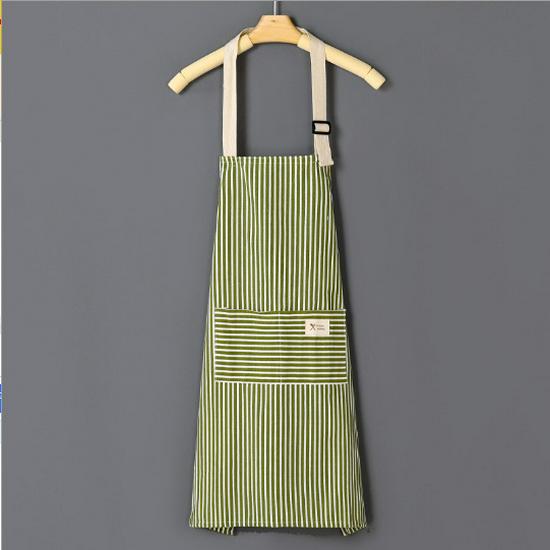 

Дышащий полосатый фартук из хлопка и льна для мужчин и женщин - идеально подходит для приготовления пищи на кухне, защита от масляных пятен