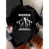 Men's Retro Motorcycle T-Shirt with BOXER Engine Design & Motorbike Graphic - Casual Round Neck Summer Tee Suitable for Motorcycle Fans