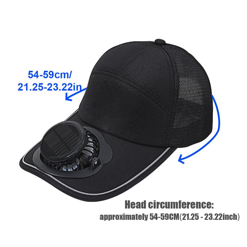 Summer Hat With Fan Solar Powered Sun Fan Hat Power Breathable Sun Fan Men Women Sports Outdoor Sun Protection Cooling Hat