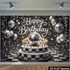 2D Retro Disco Ball Birthday Backdrop Photo Booth Fabric for Party