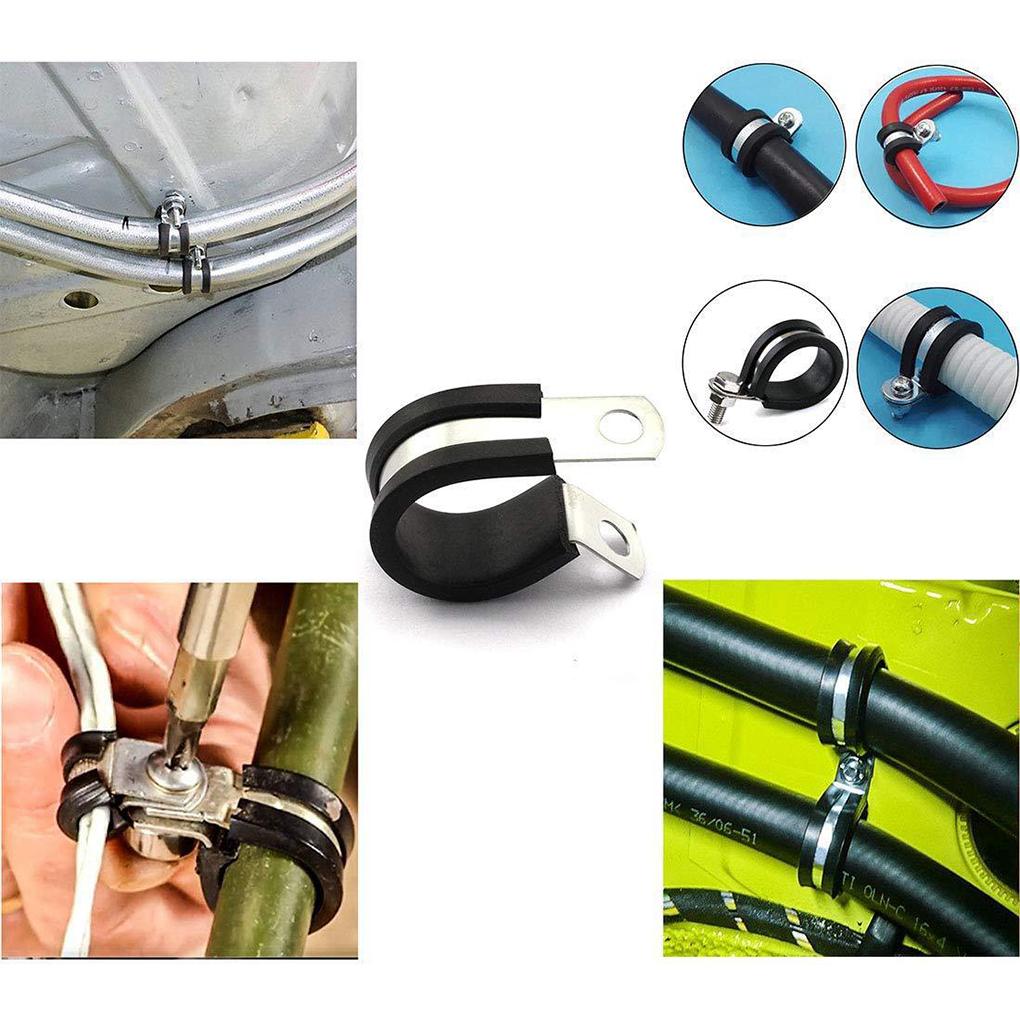 42 Stück Klemmenzubehör Rohrleitungsklemmfixator Professionelle Festklemmen Schlauchhalterclip Schläuche Befestigungselement Teil