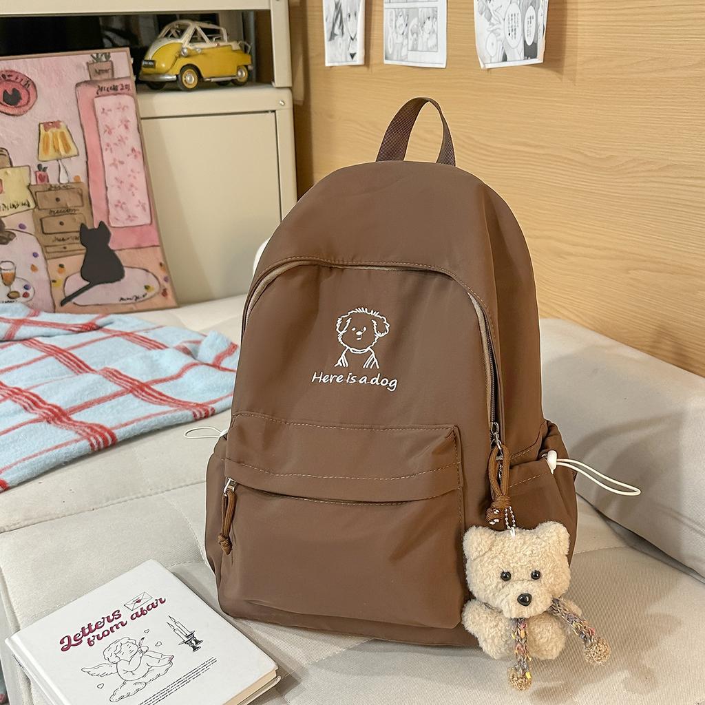 Schoolbag New Fashion Large Capacity Bear Printed Student Backpack High Value Female Junior High School Student Lightweight Versatile Backpack