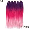 Crochet Braided Long Extension Twist Synthetic Color Block Wig KTB