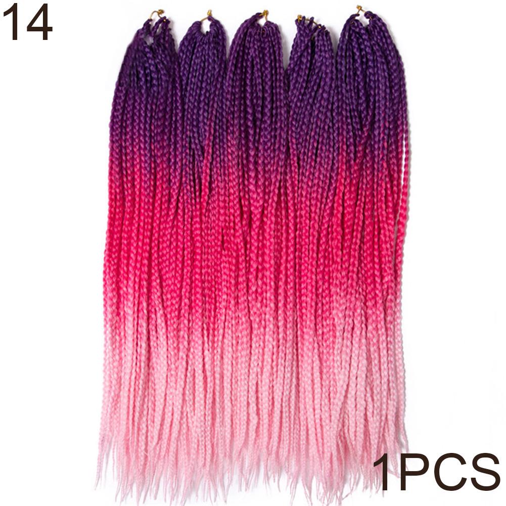 Crochet Braided Long Extension Twist Synthetic Color Block Wig KTB