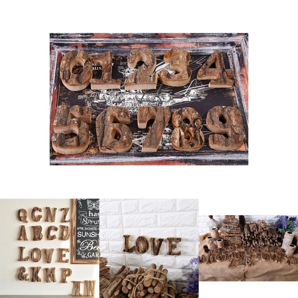 Classic Design Wood Alphabet And Number Wall Hanging Plaque For Timeless Home Decoration