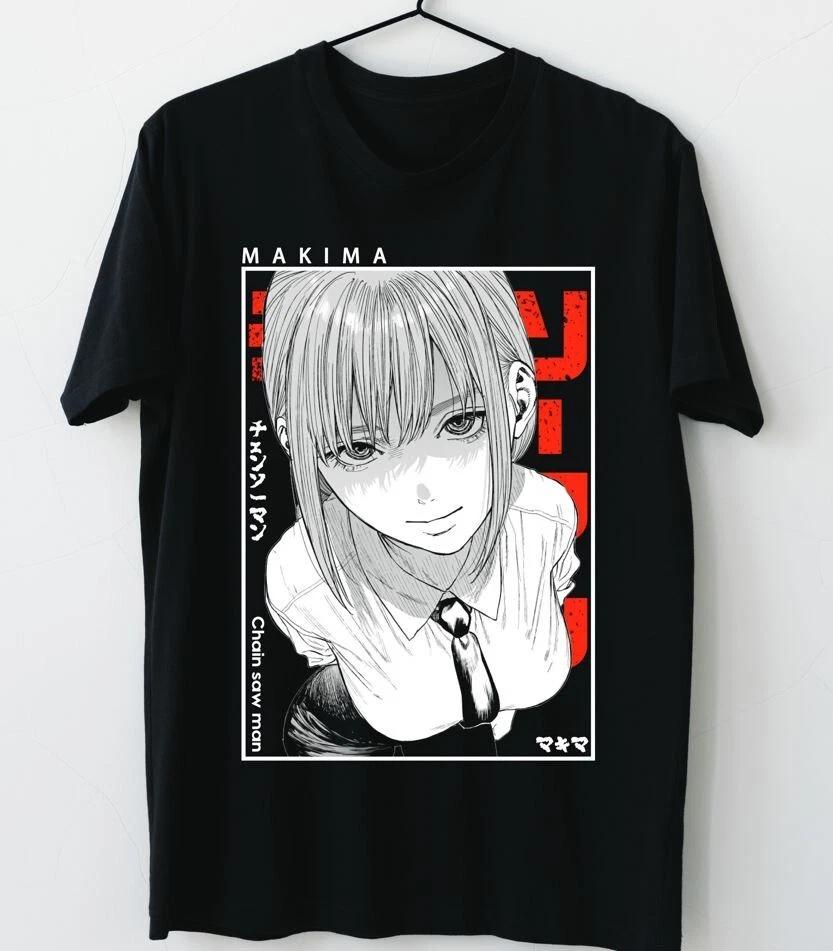 Chainsaw Unisex Makima TShirt PochitaAnime All Size Blackchainsaw Unisex Power S