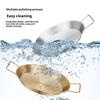 Stainless Steel Cooking Pot Frying Pan thickening with Double Handle Snack Plate Food Storage Tray Kitchen Tools