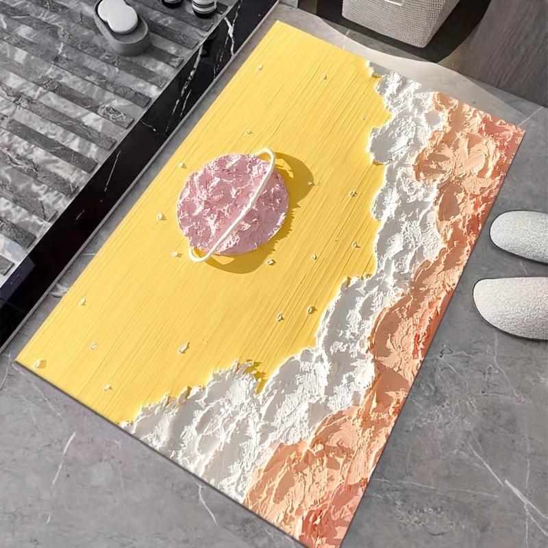 Three-dimensional Flower Diatom Mud Floor Mat Bathroom Carpet Toilet Footpad Super Absorbent Washstand Mats Home Entry Decor Rug