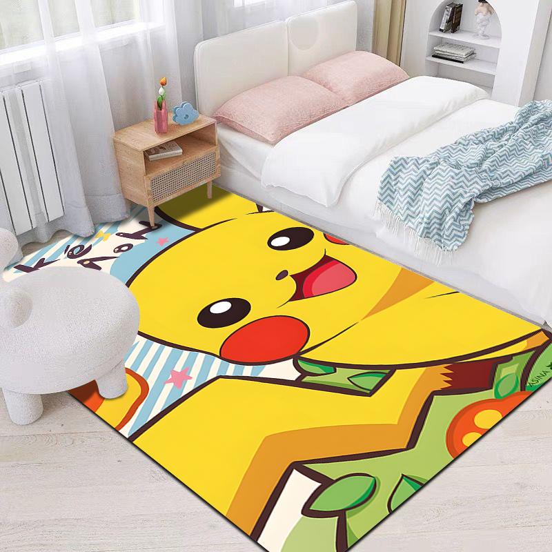 1PC Japan Pokémon Pikachu Printing Carpet for Living Room Bedroom Kid's Room Home Decor Sofa Play Mat Area Rug Non-slip Mat