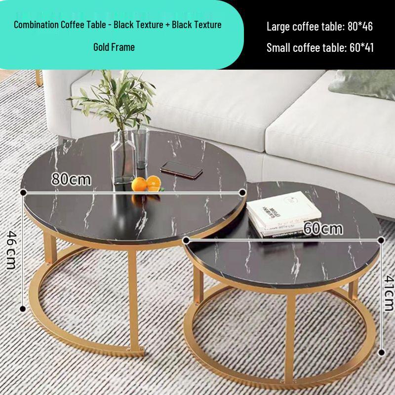 Round Light Luxury Coffee Table for Small Living Spaces