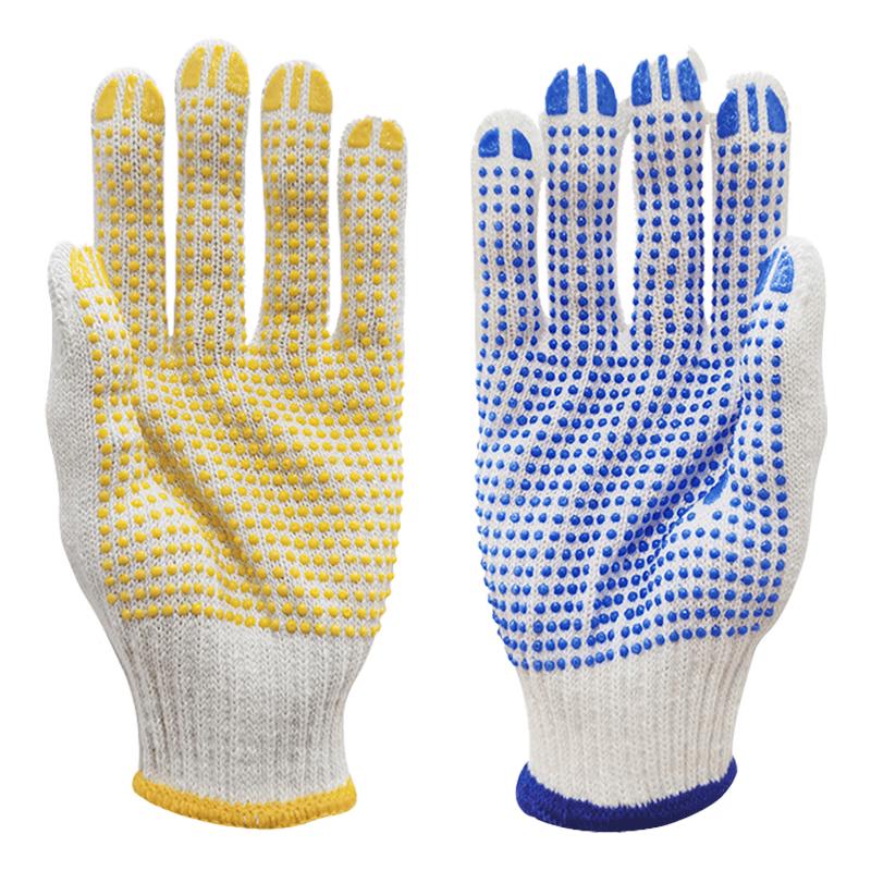 Dotted Grip Cotton Work Gloves L