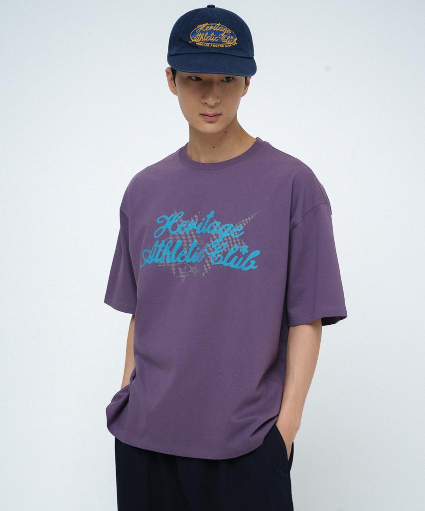 Yunibeoseugameonteu Hac Print T-Shirt_Purple
