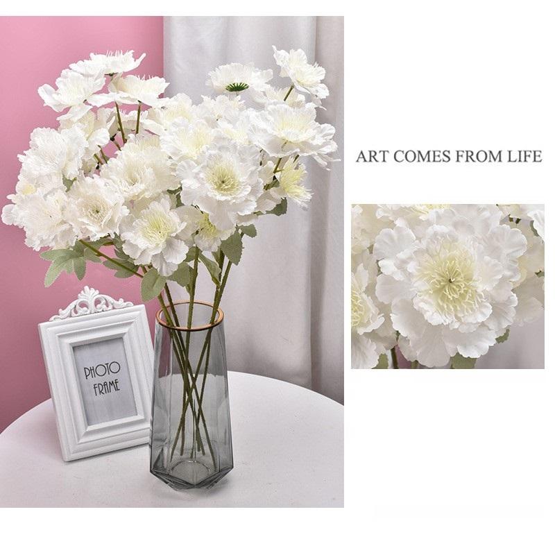 Fiori di peonia artificiale Bouquet di seta Piante finte per la decorazione domestica di nozze in porta