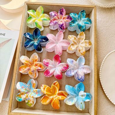 Sponka do vlasů Plumeria s barevným přechodem 1 ks