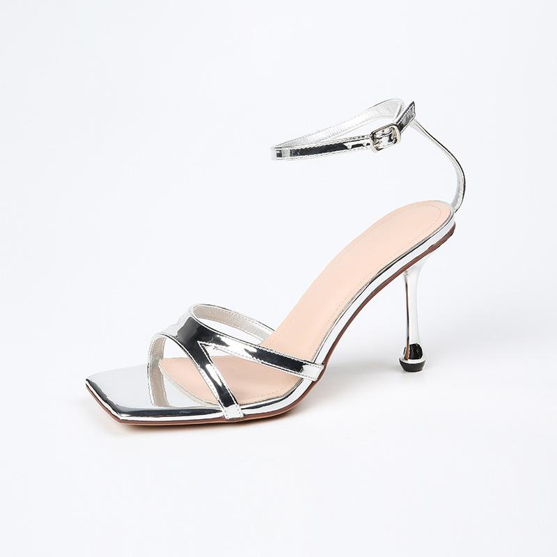 L241 2025 Spring and Summer New High Heels Fashion Versatile Stiletto High Sense One Word with High Heels Sandals Women
