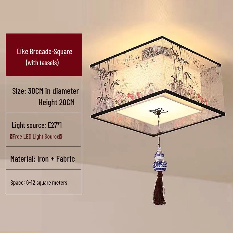 LED Ceiling Light for Balcony, Hallway, or Bedroom - New Chinese Style Small Pendant Light
