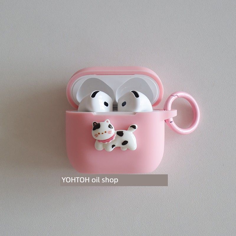 

Noise Reduction Version Second and Third Generation Liquid Silicone Earphone Case Apple One-Piece 3 Wireless Bluetooth Integrated Drop-Resistant Box Apple AirPodsPro2 Pink + circle hanging buckle