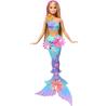 Barbie Mermaid Blooming Flowers Doll with Long Blonde Hair and Pink Streaks with Blooming Flowers Function