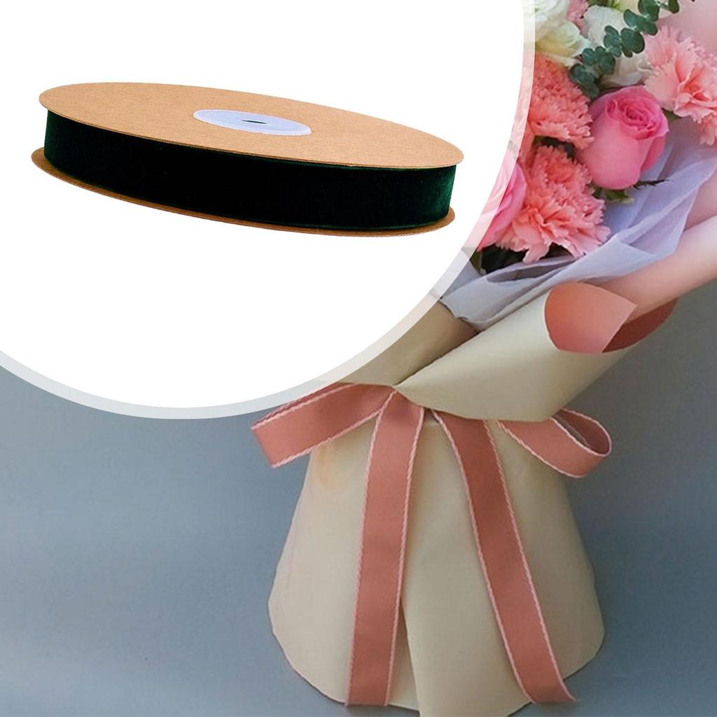 Velvet Ribbon Multipurpose Single Face Decorative Ribbon for Birthday Craft Projects Anniversary Gift Wrapping Bridal Bouquet