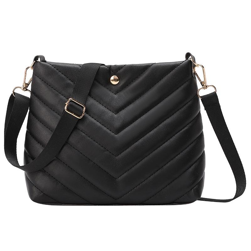 Women's bag new simple fashion bucket bag women's shoulder bag one