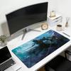 Anime Samurai Waterproof Extended Mouse Pad Esports Mat With Nonslip Base Ideal For Mechanical Keyboards Intense Gaming