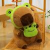 1 Piece Soft Simulation Doll Frog Transforms Capybara Plush Toys Rabbit Dinosaur Kapibala Anime Fluffty Toy Birthday Gift