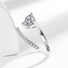 Silve Gorgeous Shiny Stone Heart Zircom Ring For Women Engagement Wedding High Quality Fine Jewelry