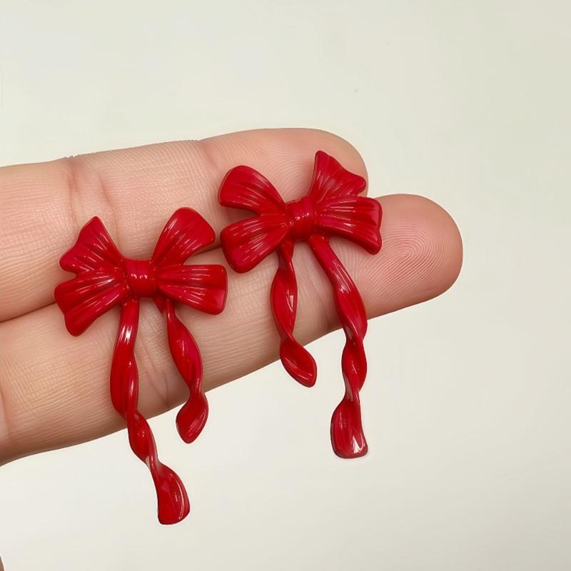 Delicate Bowknot Earpieces Elegant Ballet Style Bowknot Earrings Fashionable Ear Piercing Ear Studs Jewelry
