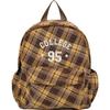 Autumn and Winter Atmosphere Retro Checkered Schoolbag Backpack for College Students