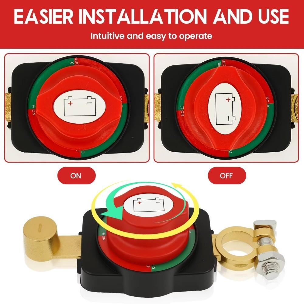 12-24V Battery Cut Off Switch Negative Terminal Car Power Switch Isolator  Vehicle Application