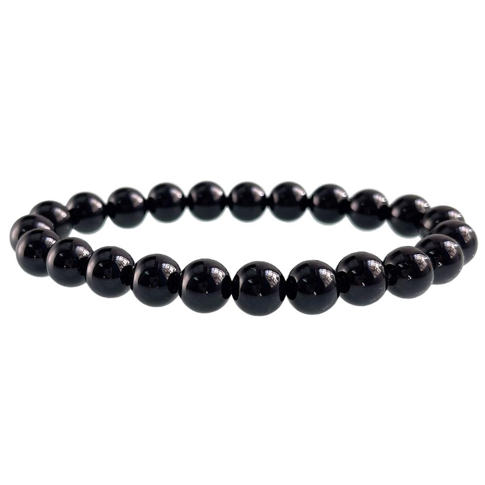 Natural Stone Beaded Bracelet 6-10mm Stretch Yoga Jewelry - Tiger Eye Turquoise Agate Jasper Healing Bangles for Women Men