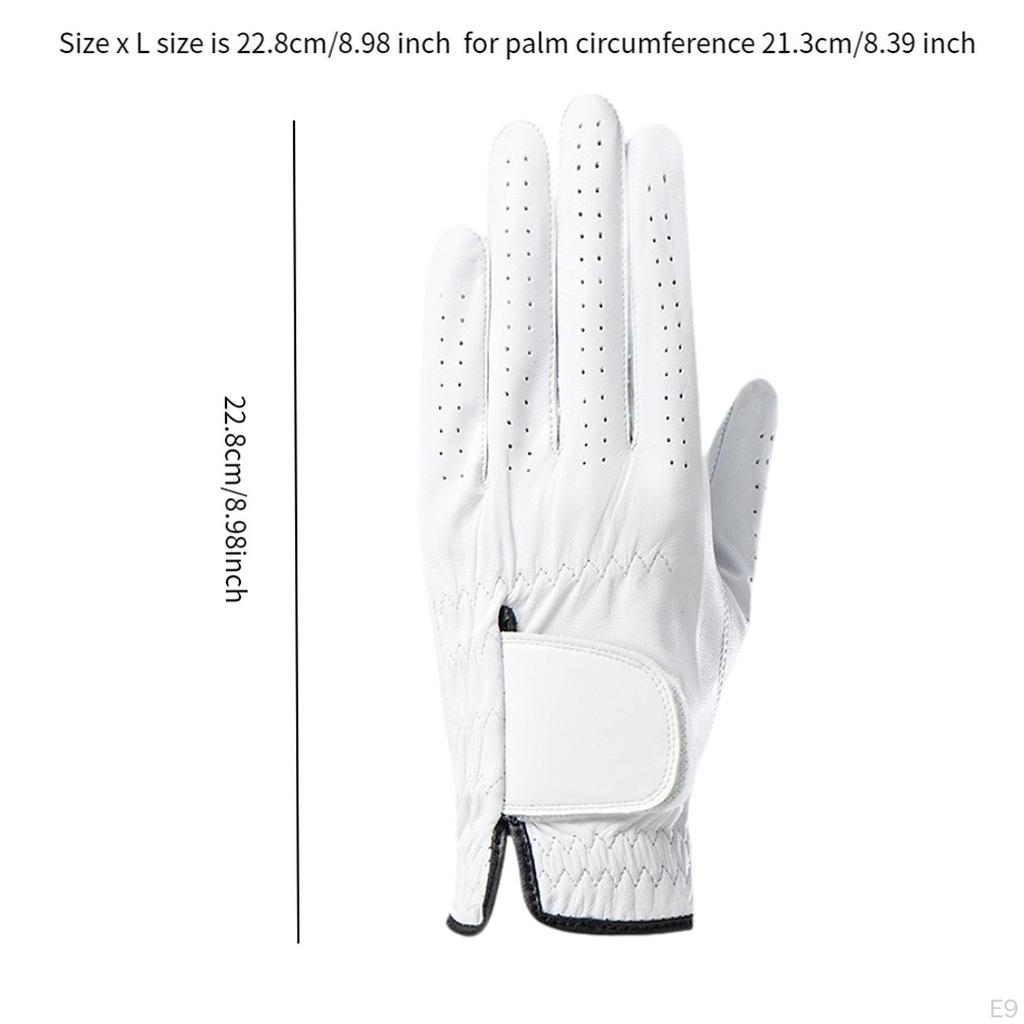 Rękawice golfowe Golfing Soft Sticky Cuff Antypoślizgowy uchwyt Skórzane rękawiczki z siateczki na lewą rękę