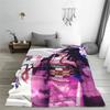Nezuko Blankets Fleece Spring/Autumn Anime Demon Slayer  Multifunction Ultra-Soft Throw Blanket for Sofa Bedroom Bedspread