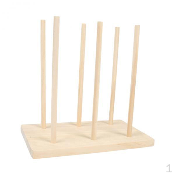 Ribbon Organizer Wooden Holder Storage Rack Sewing Thread Accessory Space Saving Function Suitable