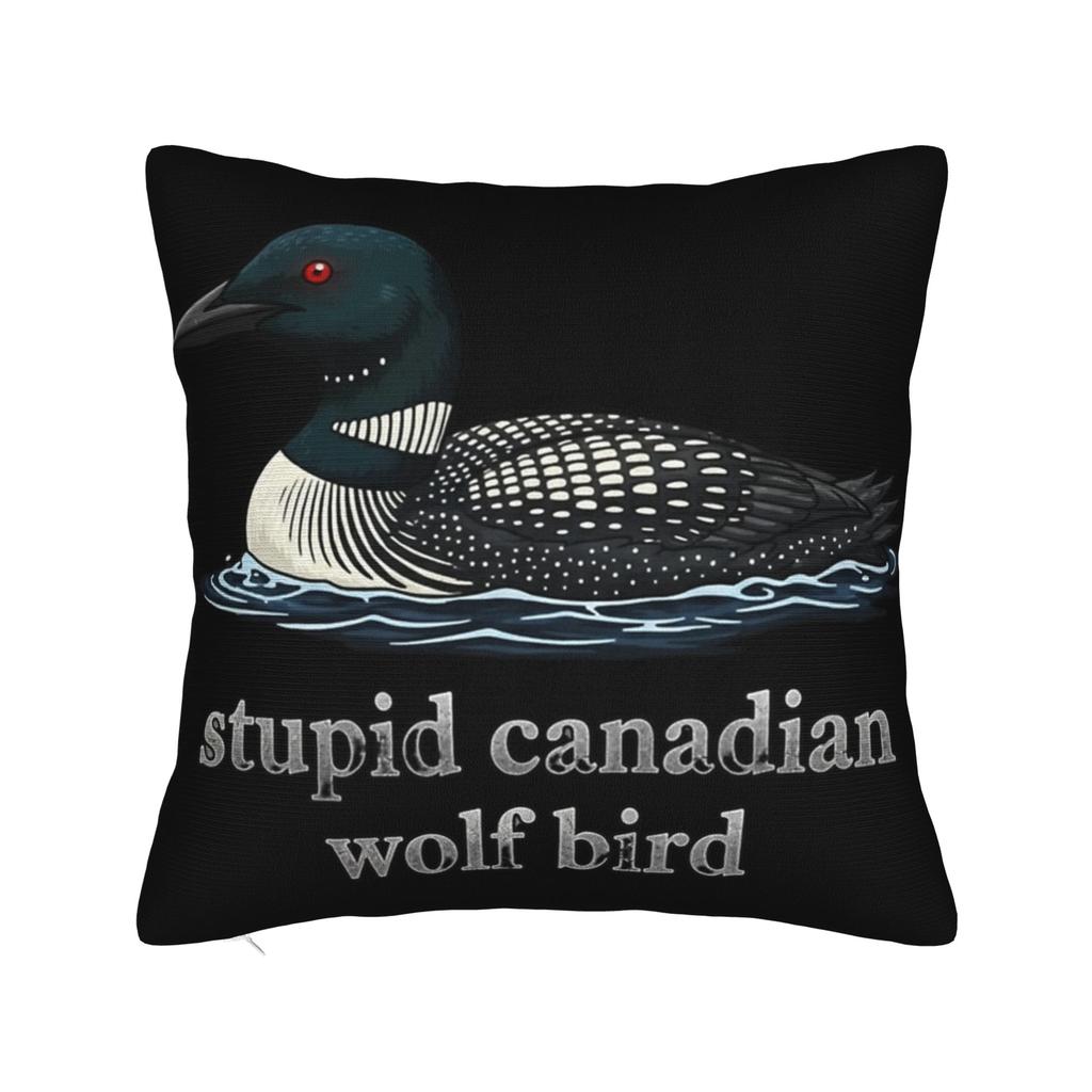 Dekorative Kissenhülle Beheizte Rivalität Dummer Kanadischer Wolf Vogel Produkt Sofa Kissenbezug Hülle Quadratisch Mehrere Größen