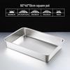 60x40x10cm Stainless Steel Rectangular Food Tray