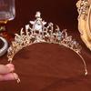 DIEZI Korean Sweet Cute Rhinestone Tiara For Women Party Luxury Elegant Bridal Bride Crystal Crown Hair Accessories Jewelry