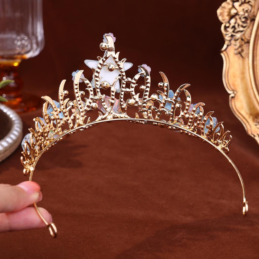 DIEZI Korean Sweet Cute Rhinestone Tiara For Women Party Luxury Elegant Bridal Bride Crystal Crown Hair Accessories Jewelry